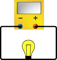 Voltmeter and Lightbulb On 275