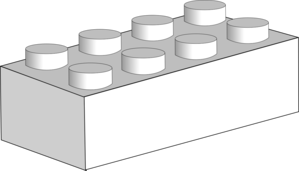White Lego 2973