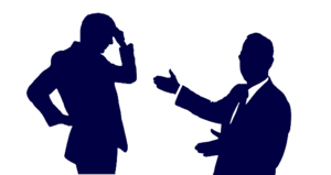 Men talking silhouettes 2984