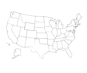 Map of the USA 3000