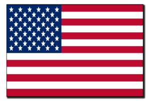 U. S. A.- Flag with Shadow 3019