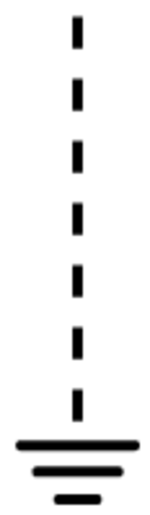 Inverting Amp Outline Arrow Dash