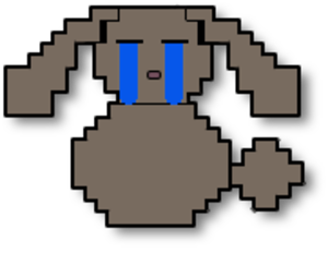 Pixelated Bunny Sad 4340