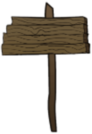 Brown Wood Sign 4424