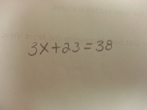 3x + 23 = 38 4497