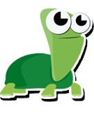 A cute green turtle. 454