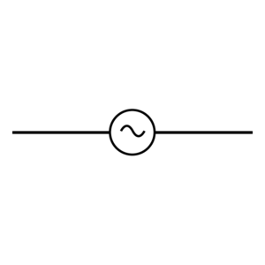 Alternating Current Schematic Symbol with White Background 4649