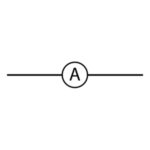 Ammeter Schematic Symbol with White Background 4651
