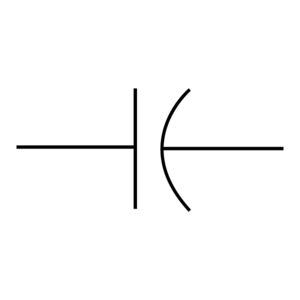 Fixed Capacitor Schematic Symbol with White Background 4663