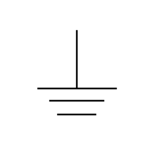 Ground Schematic Symbol with White Background 4667