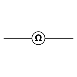 Ohmmeter Schematic Symbol with White Background 4674