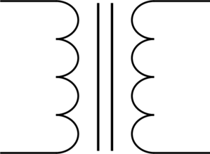 Transformer Schematic Symbol with No Background 4682