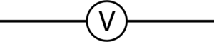 Voltmeter Schematic Symbol with White Background 4686
