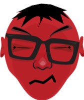 An angry nerd with glasses. 475