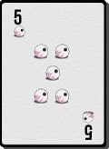 Black Playing Card 5  479
