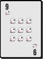 Black Playing Card 9  482