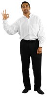 A man giving the OK sign 495