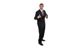 A man giving the thumbs up sign. 499