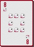 Red Playing Card 8 502