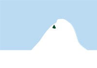 One tree on a snow covered mountain  543