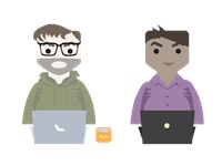 Two men eating nuts 546