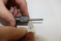 Radius Gauge measuring a radius 835
