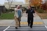friends coworkers students walk and talk 883