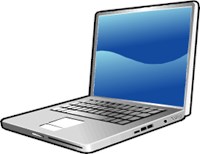 silver laptop illustration 89
