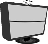 Screen or radio with a moving mouth 915