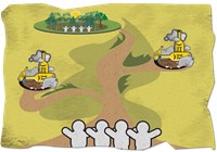 Group of teens navigate a short trail to success 989