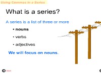 Using Commas In a Series - Nouns