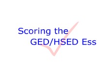 Scoring the GED/HSED Essay
