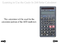 Learning to Use the Casio fx-260 Solar Calculator