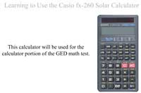 Casio fx-260 Solar Calculator - Defining the Keys