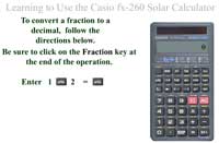 Casio fx-260 Solar Calculator - Using the Keys