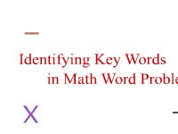 Identifying Key Words in Math Problems
