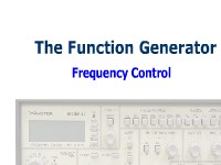 The Function Generator: Frequency Control