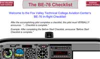 The BE-76 Checklist