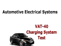 Automotive Electrical Systems VAT-40 - Generator, Regulator, Diode Test