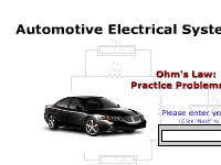 Automotive Electrical Systems: Ohm's Law Practice Problems #1