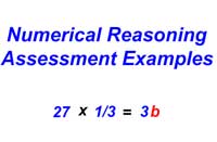 Numerical Reasoning Assessment Examples
