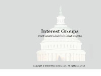 Interest Groups: Civil and Constitutional Rights