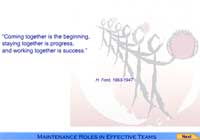 Maintenance Roles in Effective Teams