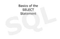 Basics of the SELECT Statement