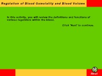 Regulators of Blood Osmolality and Blood Volume