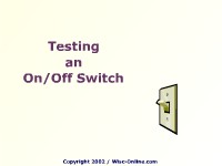 Testing an On/Off Switch