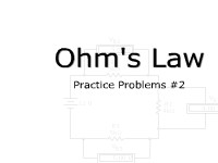 Ohm's Law Practice Problems #2