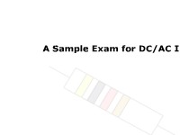 A Sample DC/AC I Exam