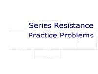Series Resistance Practice Problems