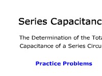 Series Capacitance: Practice Problems